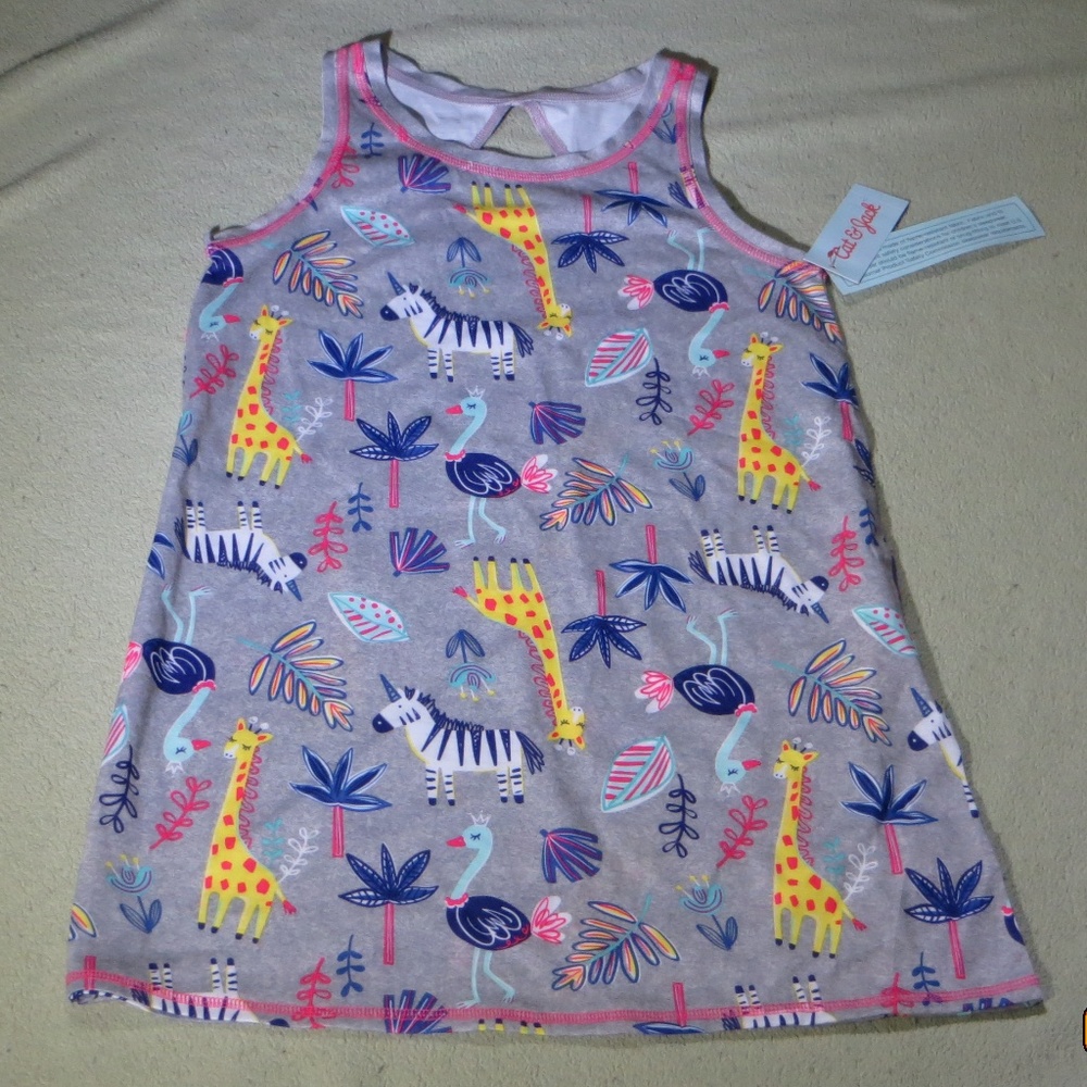 Cat & Jack Zebra Giraffe Pajama - L (10/12) NWT
